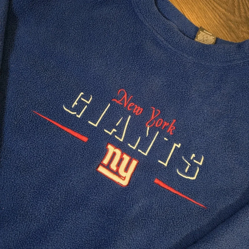 New York Giants Vintage Pullover Fleece Blue Sweatshirt Size‎ XL